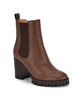 Nine West Women's Kort Lug-Sole Block Heel Dress Booties