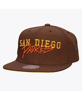 Mitchell & Ness Brown San Diego Padres Team Tagged Snapback Hat