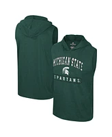 Colosseum Men's Green Michigan State Spartans Varsity Sleeveless Hoodie Tank Top