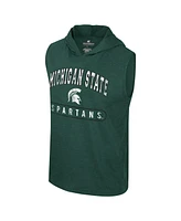 Colosseum Men's Green Michigan State Spartans Varsity Sleeveless Hoodie Tank Top