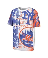 Outerstuff Big Boys and Girls White New York Mets Impact Hit Bold T-Shirt