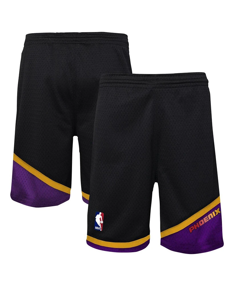 Mitchell & Ness Big Boys and Girls Black Phoenix Suns Hardwood Classics Swingman Shorts