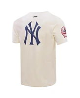 Pro Standard Men's Cream New York Yankees Club Member Badge T-Shirt