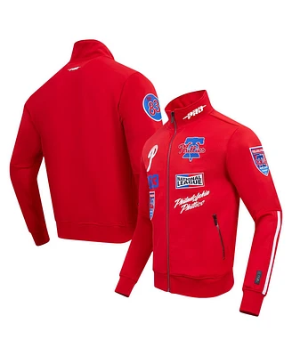 Pro Standard Men's Red Philadelphia Phillies Fast Lane Full-Zip Track Jacket