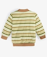 First Impressions Baby Boys Reversible Faux-Sherpa Striped Jacket, Created for Macy's