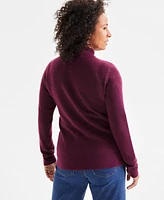 Style & Co Women's Cozy Mock-Neck Long-Sleeve Sweater, Created for Macy's