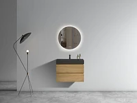 30" Natural Oak Vanity w/ Sink & Storage