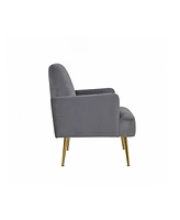 Hulala Home Rosa Contemporary Upholstered Armchair with Metal Legs