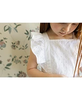 Hope & Henry Toddler Girls Organic Cotton Ruffle Apron Dress