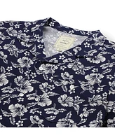 Hope & Henry Mens' Linen Short Sleeve Camp Shirt
