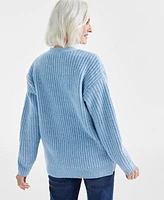 Style & Co Women's Cable-Knit Boyfriend Cardigan, Created for Macy's