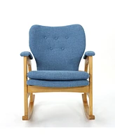 Simplie Fun Mid-Century Modern Button Tufted Rocking Chair