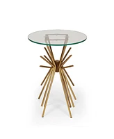 Simplie Fun Glamorous Sunburst Glass Table