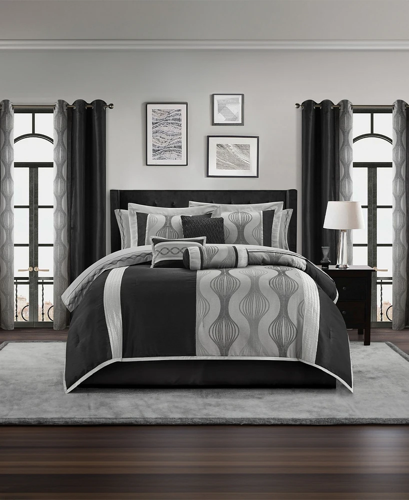 Stratford Park Kath Geometric 15-Pc. Comforter Set, California King