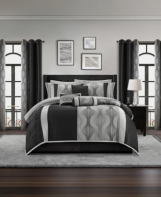 Stratford Park Kath Geometric 15-Pc. Comforter Set, California King