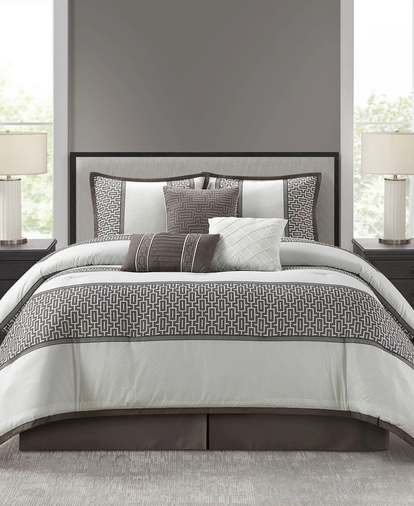 Stratford Park Fiyero Geometric 7-Pc. Comforter Set, Queen