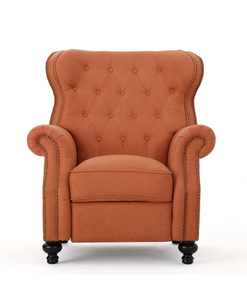 Simplie Fun Diamond-Tufted Push-Back Recliner With Nailhead Trim