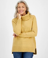 Style & Co Women's Rib-Knit Turtleneck Long-Sleeve Sweater, Created for Macy's