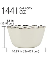 Certified International Regency Deep Metallic-Trim Porcelain Bowl