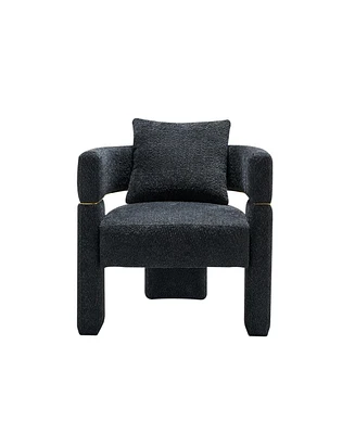 Simplie Fun Boucle Accent Chair with Cloud-Like Comfort