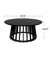 Streamdale Furniture 2-Piece Round Coffee Table Set with Grille Design