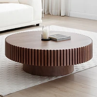 39" Round Modern Coffee Table for Small Spaces