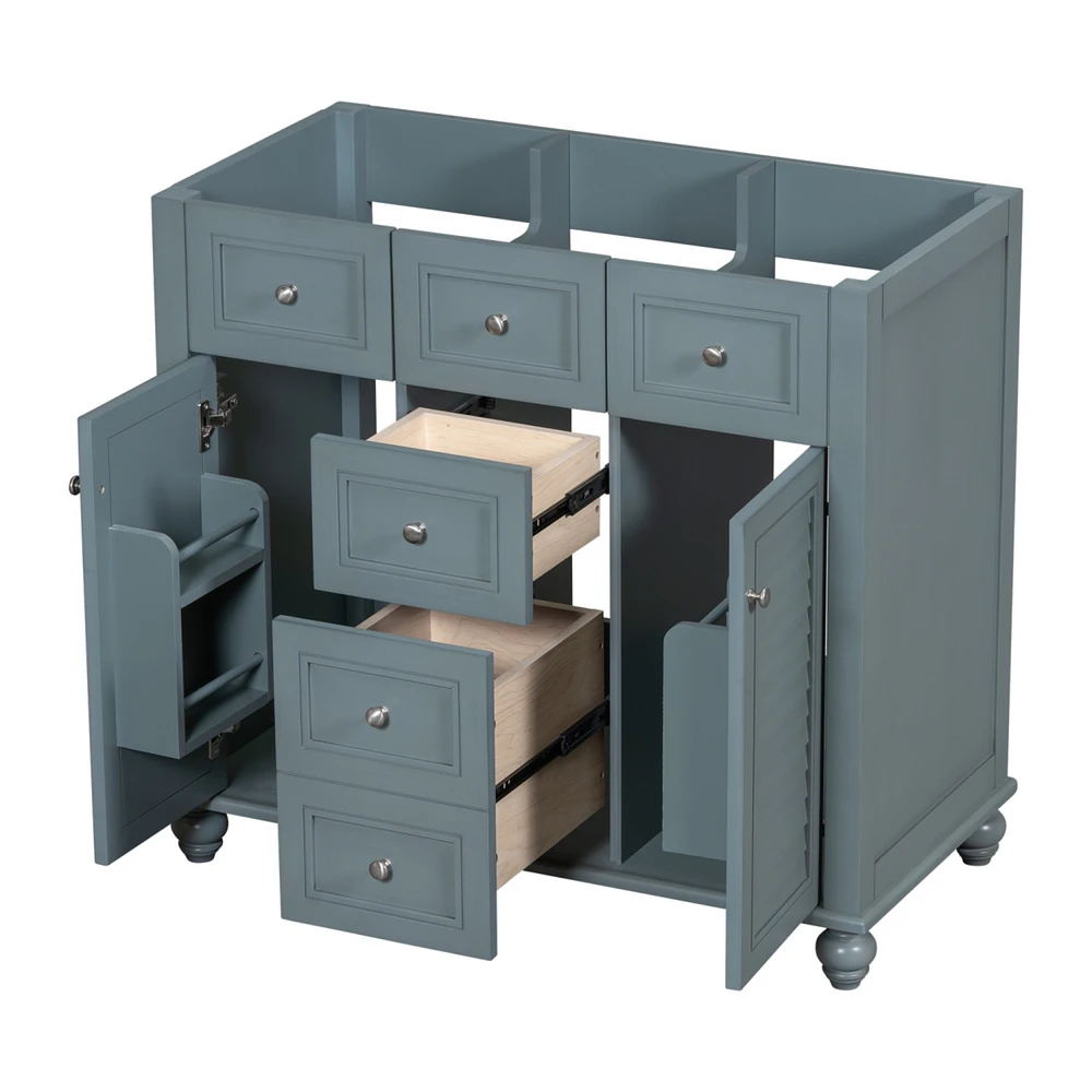 36" Bathroom Vanity Cabinet with Drawers & Soft-Close Doors