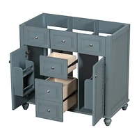 36" Bathroom Vanity Cabinet with Drawers & Soft-Close Doors