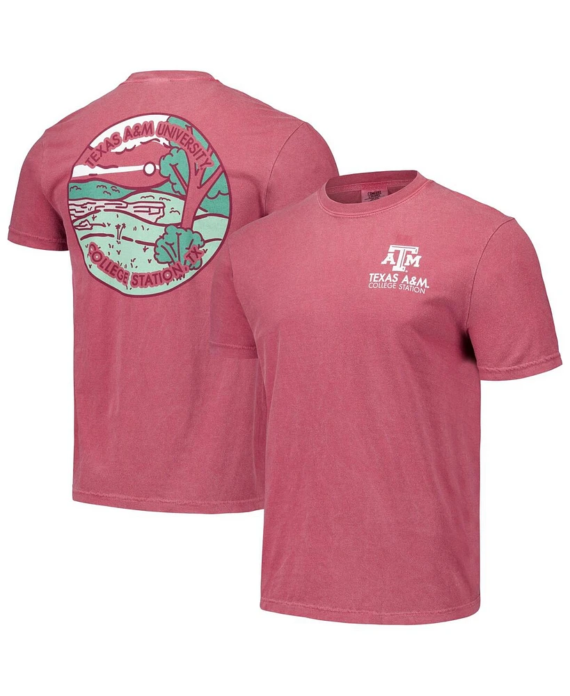 Image One Men's and Women's Maroon Texas A&M Aggies Scenic Comfort Colors T-Shirt