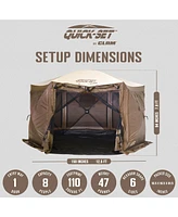 Clam Quick Set Pavilion Camper 12.5 x 12.5 Foot Outdoor Gazebo Canopy Shelter