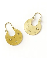 Matr Boomie Sitara Starry Flat Hoop Earrings