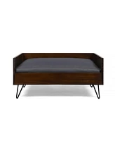 Simplie Fun Mid-Century Modern Pet Bed With Acacia Wood Frame And Hairpin Legs