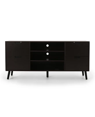 Simplie Fun Mid-Century Modern Tv Stand With Storage And Splayed Legs