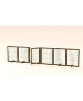 Streamdale Furniture 6-Panel Freestanding Dog Gate with Door