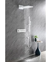 Streamdale Furniture Ceiling Mount Shower System with 3 Body Sprays & Handheld