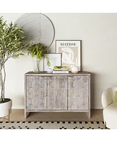 3 Door Wooden Accent Cabinet Sideboard Buffet
