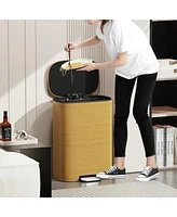 50L Soft-Close Stainless Steel Foot Pedal Trash Can