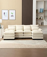 Streamdale Furniture Spacious U-Shape Sectional Sofa with Durable Chenille Fabric