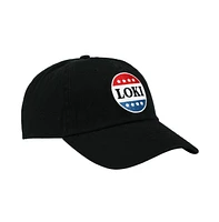 Marvel Men's Loki Red White and Blue Button Embroidered Black Cotton Twill Hat