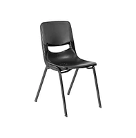 Emma+Oliver Jacobs Desk/Chair Set With Metal Open Front Storage Box, Desktop, Frame And Stackable Flex Comfort Classroom Chair