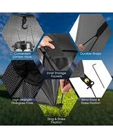 Costway Pop-up Camping Tent for 2-3 People with Carry Bag & Rainfly for Backpacking Hiking