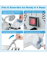 Slickblue 300W Commercial Ice Crusher with Dual Blades and Safety Switch-Grey