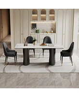 12mm Sintered Stone Dining Table with Carbon Steel Base