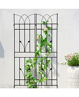 Streamdale Furniture 2 Pack 71" Rustproof Metal Trellises for Climbing Plants