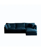 Streamdale Furniture Modular Sectional Sofa with Reversible Ottoman