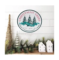 Slickblue Christmas Tree Farm Sign 14"d