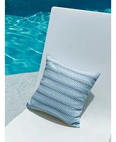 Anaya Home Summer Twist Blue 24x24 Indoor Outdoor Pillow