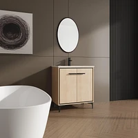 30" Bathroom Vanity with Storage Cabinet, Engineered Wood