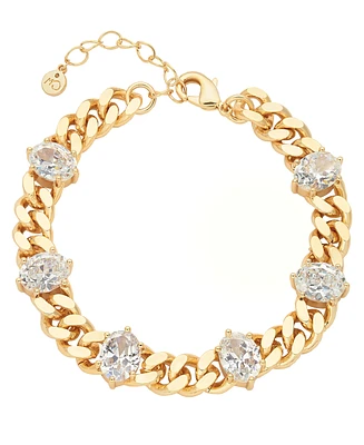 And Now This Clear Cubic Zirconia Station Bracelet