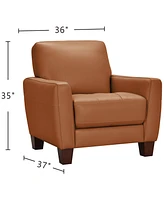 Galligher 36" Leather Chair, Created for Macy's